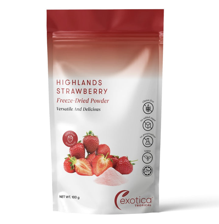 Exotica Tropical Highlands Strawberry Freeze Dried Powder 100g