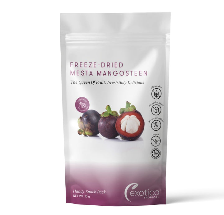 Exotica Tropical Freeze Dried Mesta Mangosteen Handy Snack Pack 15g